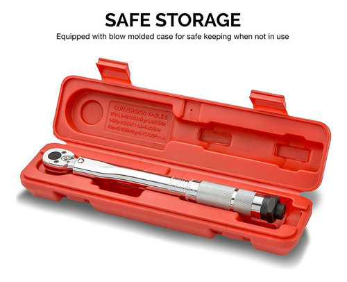 Torquímetro De Trueno Cuadro De 1/4'' Neiko® 20-200 In-lb