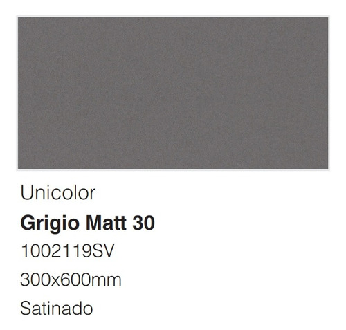 Ov Porcelanato Chino Grigio (1002119sv) 30x60 Gris Mate 