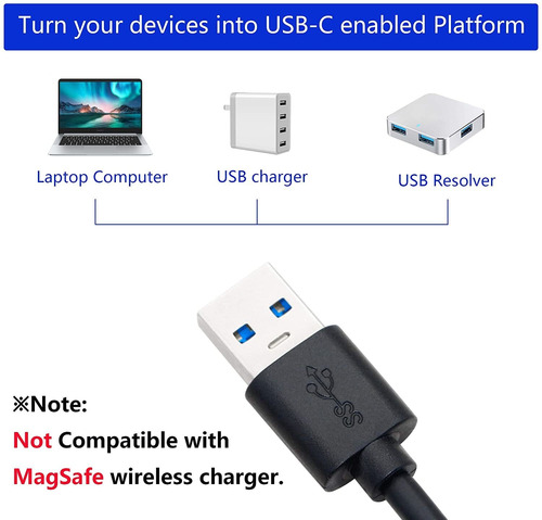 Cerrxian Usb 3.0 Tipo A Macho A Usb 3.0 Tipo C Hembra Gol...