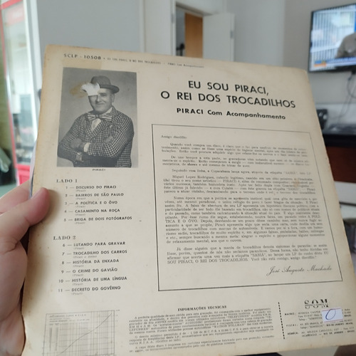 Lp Eu Sou Piraci, O Rei Dos Trocadilhos - Raro - Exc (Usado)