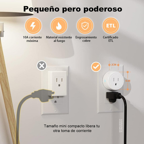Enchufes Inteligente Wifi Smart Plug Alexa Google Home 2 Uds Blanco