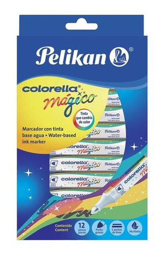 12 Plumones Plumin Mágico Pelikan Colorella Dibujo Coloreado