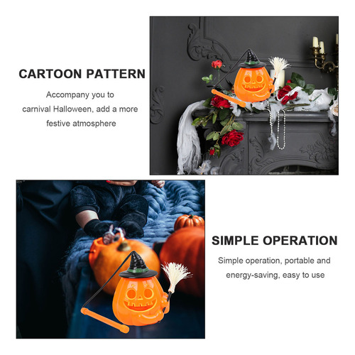 Lámpara Led Nocturna Con Forma De Calabaza, 1 Unidad, Decora