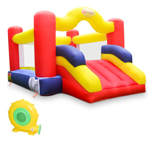 Dvreugde Castillo Inflable Con Soplador De Aire Y Tobogan, C