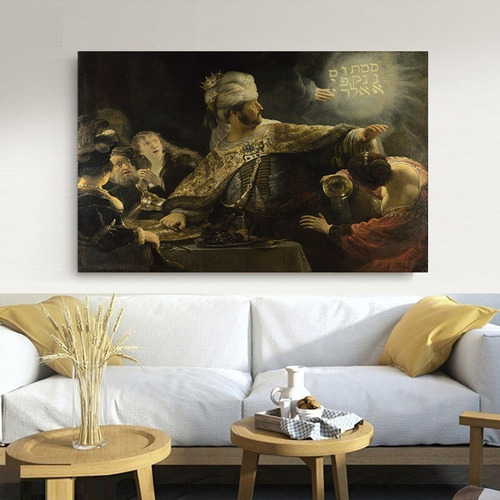 Cuadro Arte Reproducción Rembrandt, La Fiesta De Belsasar