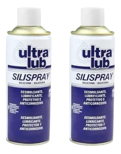 2 Silispray Silicone Ultralub 420ml Desmoldante Lubrificante