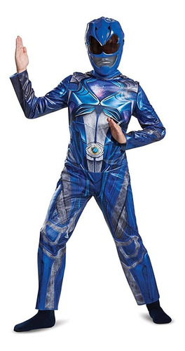 Disfraz Oficial Blue Power Rangers Para Niños