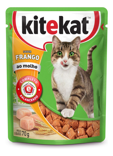 Kitekat Alimento Húmedo Gato Adulto Sabor Pollo Sobre 70 G