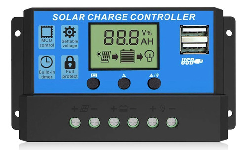 Controlador De Carga Solar De 30a, Cargador De Panel So...