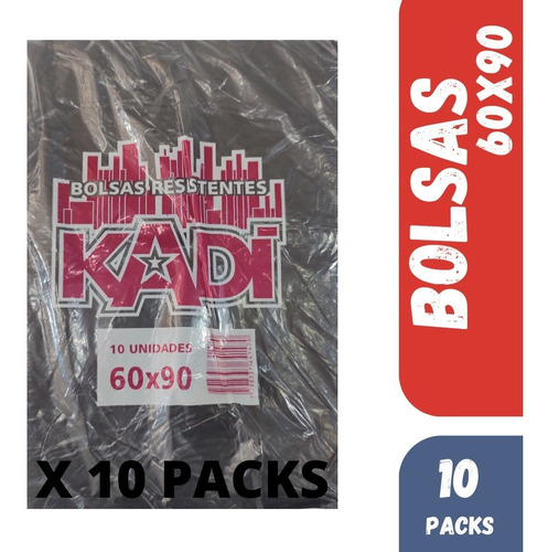 Bolsas De Residuo 60x90 Bulto 10 Pack (total 100 Uni)
