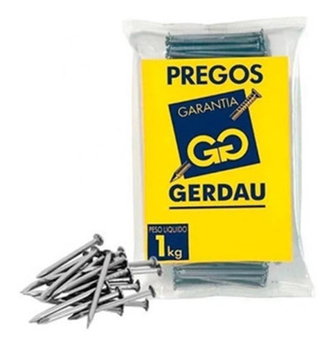 Prego Polido Com Cabeça 6x6 Gerdau 1kg