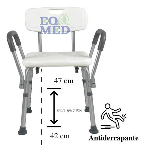 Medline Mds89745ra Silla De Regadera Con Reposabrazos Acolch