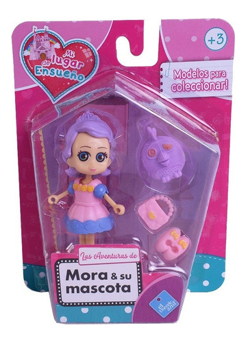 Muñeca Mora Y Su Mascota Con Accesorios Coleccionable