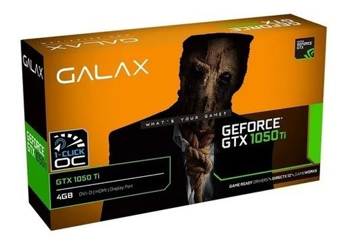 Imagem 2 de 7 de Placa De Vídeo Galax Gtx 1050ti 4gb Gddr5 128bit 7008mhz