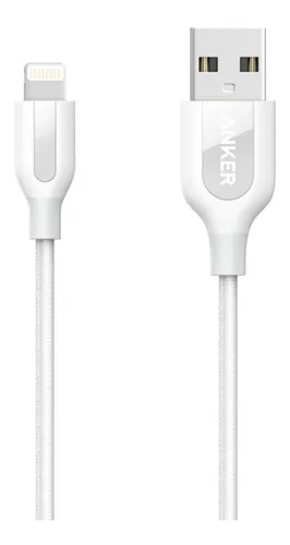 Cable de datos Lightning Anker A8121h21 Powerline+ de 0,9 m, color blanco