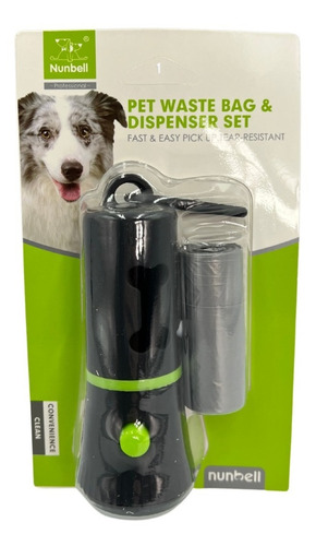 Imagen 2 de 9 de Dispensador Porta Bolsa Sanitarias De Mascotas Con Linterna