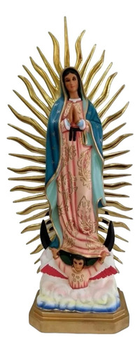 Virgen De Guadalupe De 40 Cm Resplandor Plástico