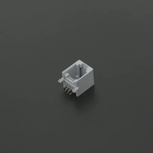 6 Unidades De Conector Jack Rj12 Gris Para Pcb