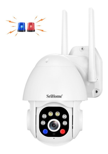 Cámara de seguridad Sricam Sh039 HD con resolución de 3MP visión nocturna incluida blanca