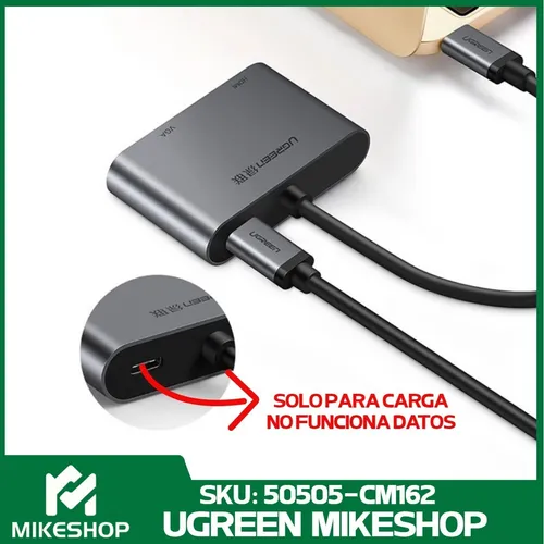 Hub Adaptador Usb C A Vga Hdmi Simult neo Usb Pd Ugreen