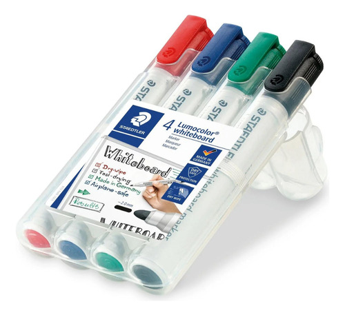 Marcador Quadro Branco Staedtler Lumocolor 4 Cores