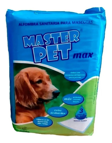 Paños Pañales Entrenamiento Perro Master Pet 90x60 Max X10