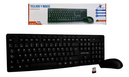 Combo Inalambrico Usb Teclado+mouse Star Tec St-cb-73 Negro