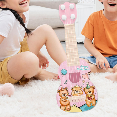 Mini Ukelele Guitarra Juguete 4 Cuerdas Ajustables Para