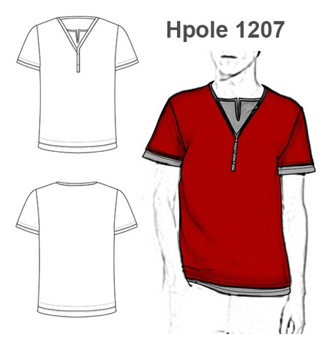 Molde, Patrón Polera Doble Falsa