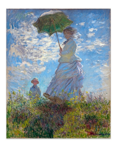 Cuadro Canvas Mujer Con Parasol Claude Monet 48x60 M Y C