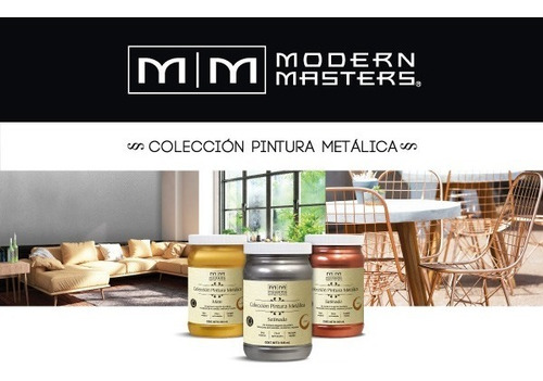 Imagen 3 de 5 de Pintura Metálica Base Agua Modern Masters Rust Oleum 946ml