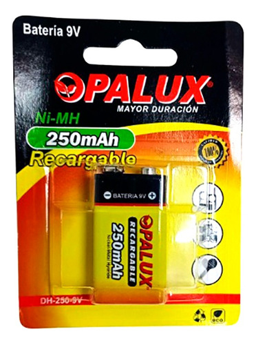 Bateria Recargable 9v 250mah Opalux Dh-250-9v