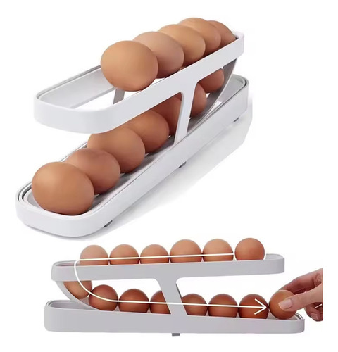 Dispensador De Huevos Para Refrigerador De 2 Capas, 2 Piezas
