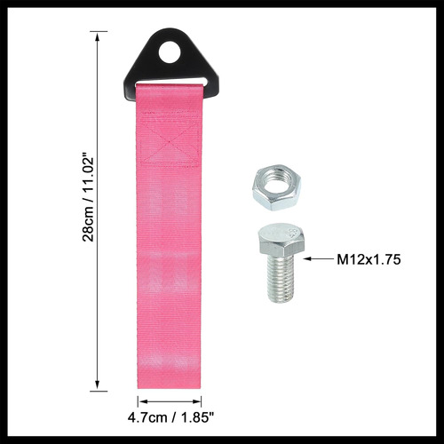 Remolque Universal Con Perno Aluminio Rosa