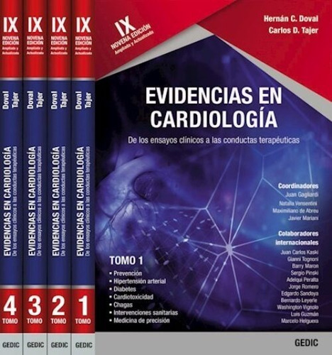 Cardiología Evidencias  Ed.9º (4 Volúmenes)