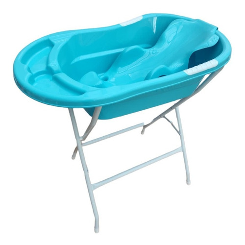 Bañera O Tina Para Bebe+soporte Plegable Metálico Práctico 