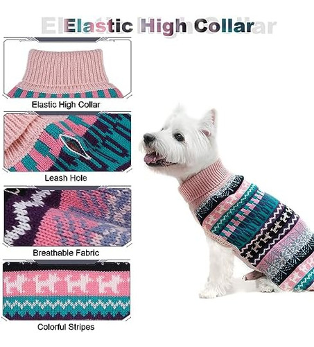 Suéter Para Perro - Abrigo De Invierno Ropa Con Rayas Colori