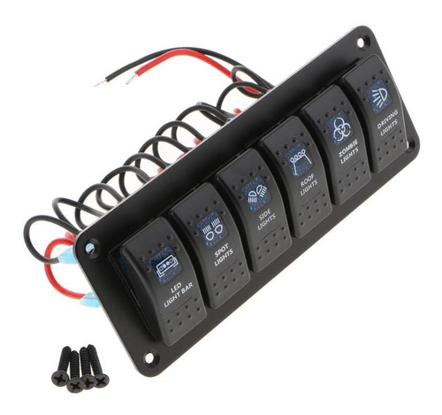 Panel De Interruptores De Reinicio Rocker De 6 Canales, Disy
