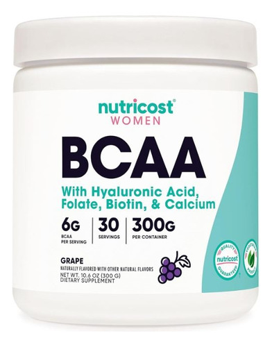 Original Nutricost Polvo Bcaa Mujer Uva, 6gr 30 Ser 300gr