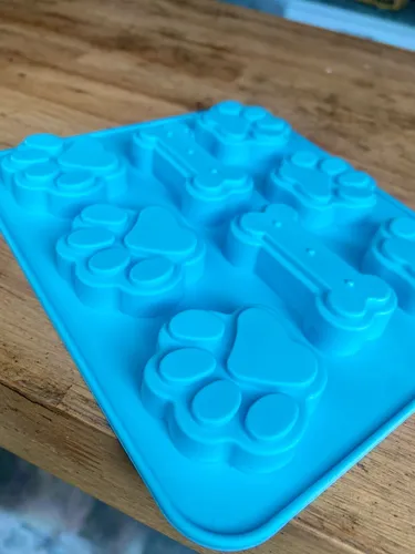 Molde De Silicona Antiadherente Huellitas X8 Ranuras
