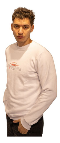 Buzo C/redondo Frisado Hombre Santoleon Sensitive Blanco