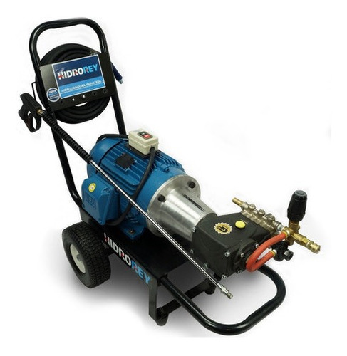 Imagen 1 de 7 de Hidrolavadora Ind. Chasis 7.5hp 3f 3000psi Cabezal Italiano