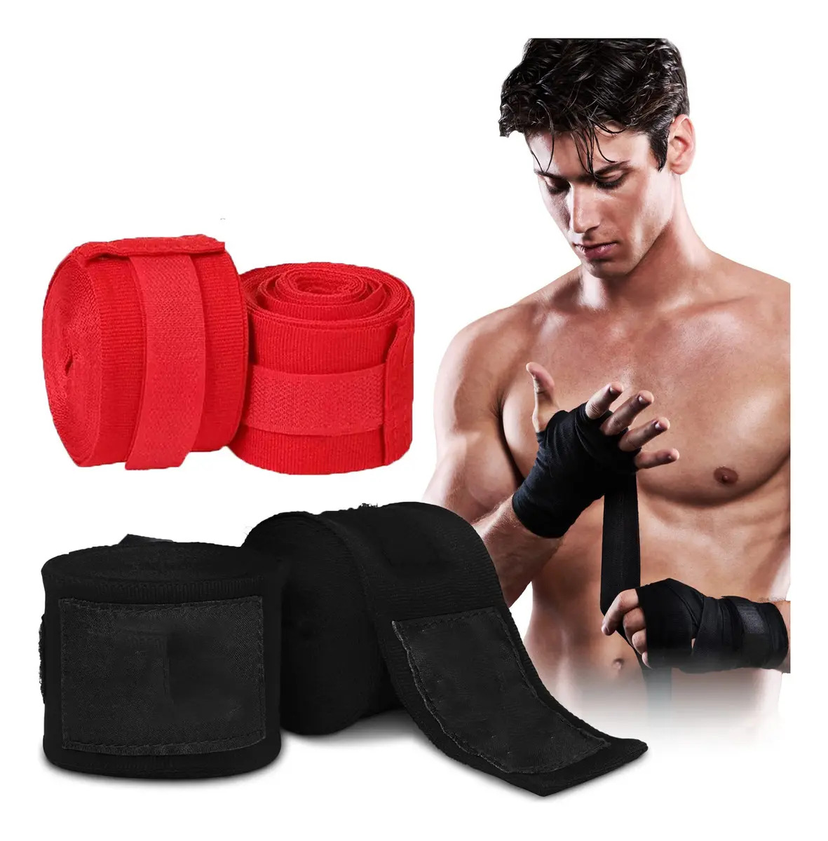 Gitifo 4 Pz Vendas Boxeo Elasticas Deportivas Benda Elastica Mma Muay Thai Vendas De 5m G10258-4p