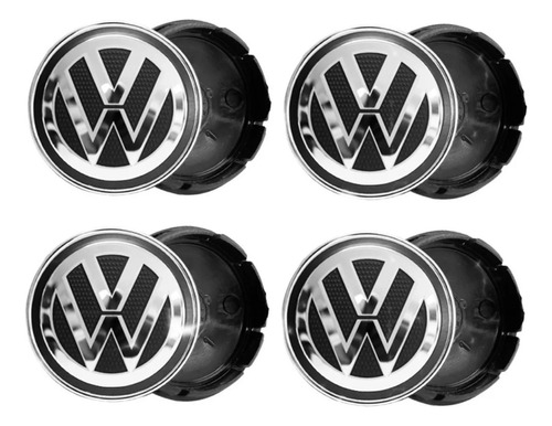 Kit Calotinha Centro Roda Vw Golf Sportline 2011 2012 2013