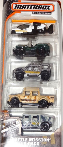 Matchbox  5 Pack - Battle Mission- 1/64 - Cjm00