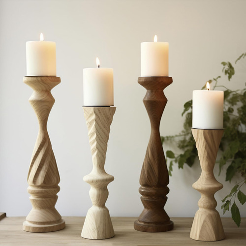 Conjunto De 6, 2.75 X 3.25 Velas Sin Perfume, Velas De Pil