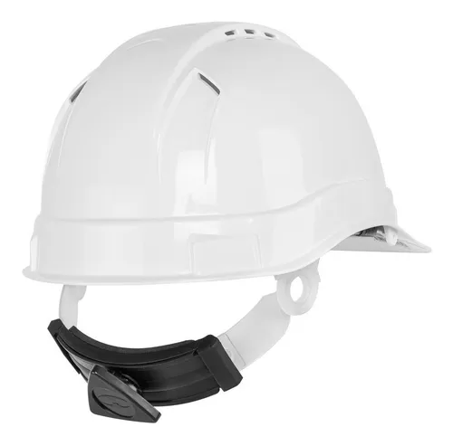 Casco de seguridad blanco con visera