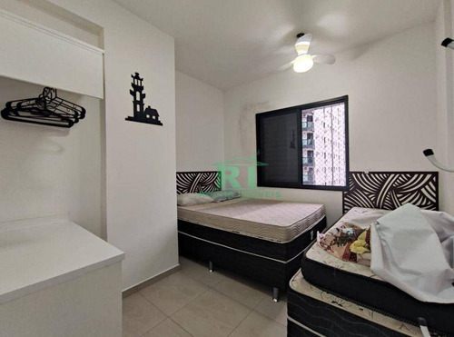Imagem 13 de 20 de Flat Na Praia, Reformado, Beira Mar, Vista Para O Mar, Área De Lazer, 2 Dormitórios Sendo 1 Suíte, 2 Vagas De Garagem, Pitangueiras, Guarujá/sp - Fl0060