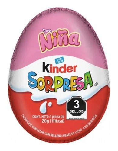 Huevo De Chocolate Kinder Sorpresa Para Niña 20g 5pzas