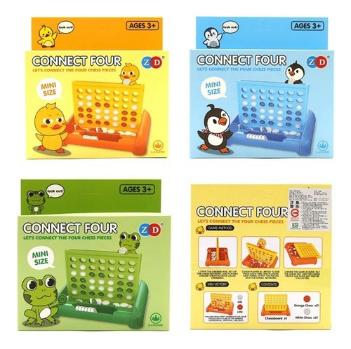 Juego De Mesa Mini Conecta 4 Animales Diversion Niños